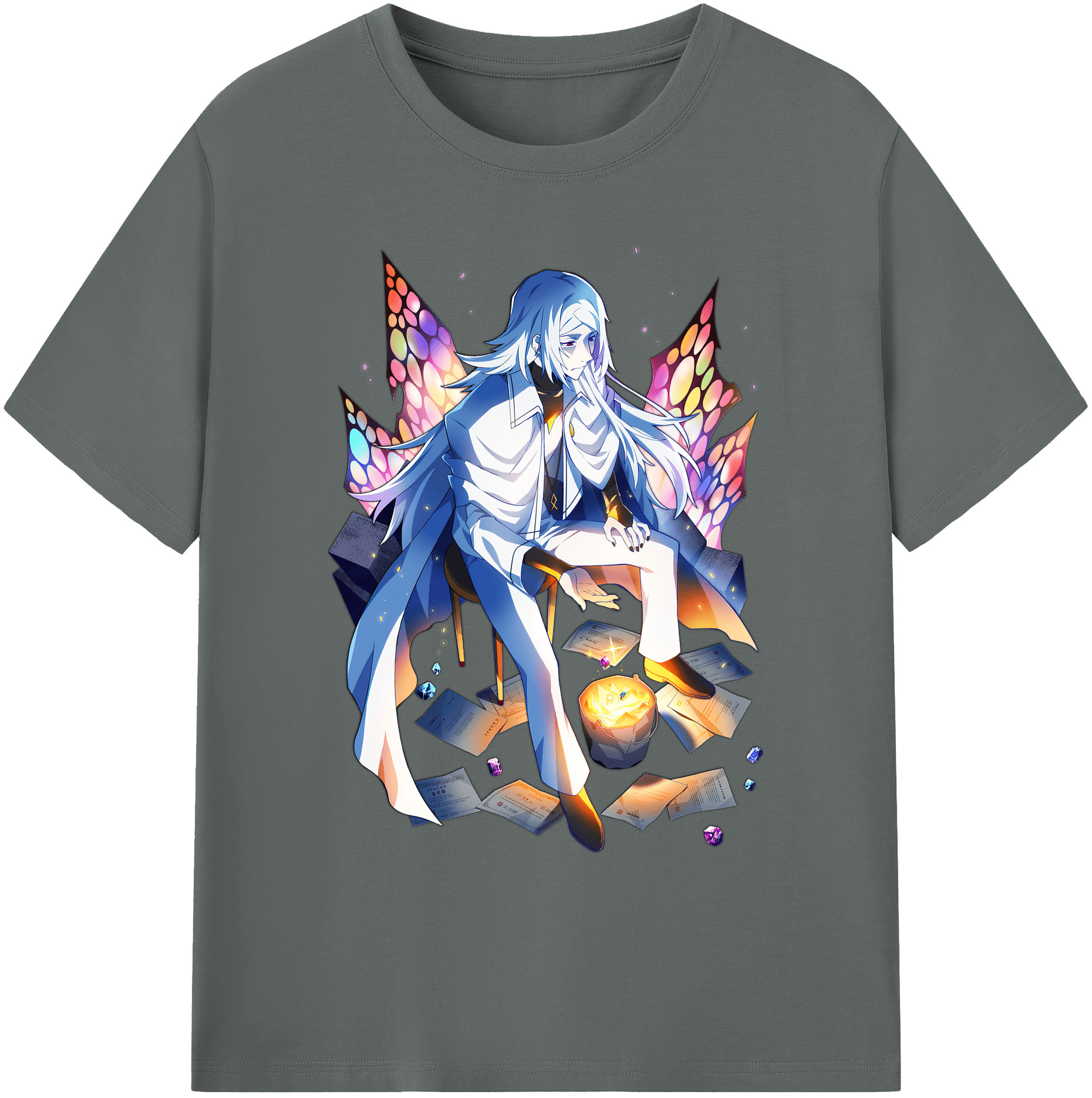 （画像用） 文豪ストレイドッグス Bungo Stray Dogs 綿100％ メンズ半袖Tシャツ｜肌触りやわらか＆通気性